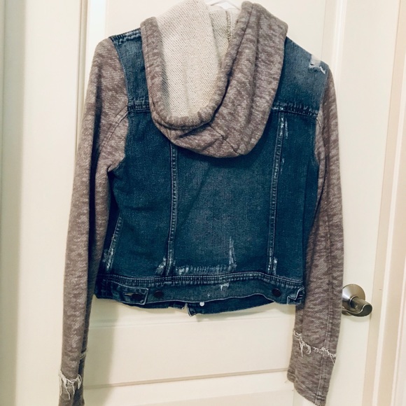 Free People Hooded Jean Jacket - Picture 4 of 4